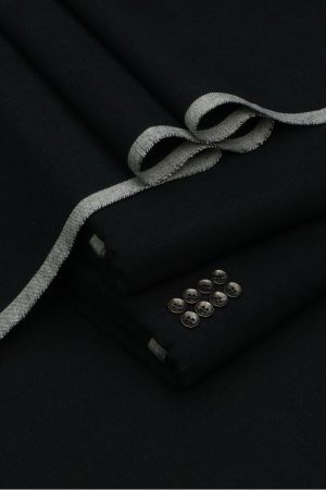 Black Kamalia Khaddar for Men – Original Unstitched Fabric from Kamalia Khaddar House