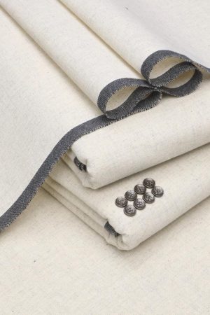 Off White Kamalia Khaddar for Men – Original Unstitched Fabric from Kamalia Khaddar House