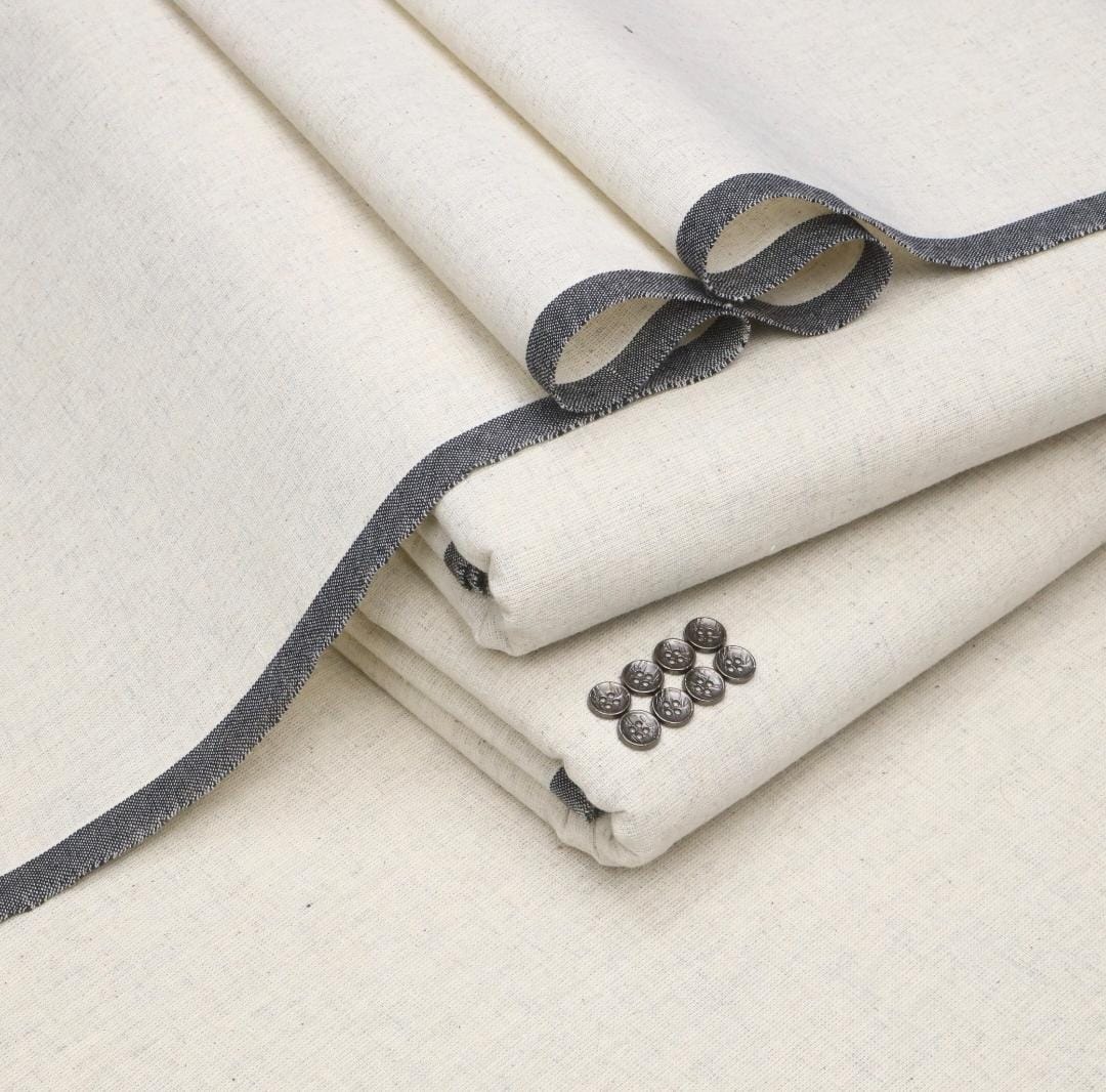 Off White Kamalia Khaddar for Men – Original Unstitched Fabric from Kamalia Khaddar House