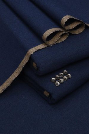 Navy Blue Kamalia Khaddar for Men – Original Unstitched Fabric from Kamalia Khaddar House