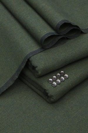 Olive Green Kamalia Khaddar for Men – Original Unstitched Fabric from Kamalia Khaddar House