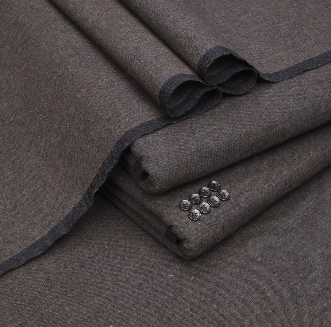 Dark Brown Kamalia Khaddar for Men – Original Unstitched Fabric from Kamalia Khaddar House