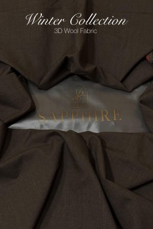 Sapphire Mens Dark Olive Brown Unstitched Fabric 100% Soft 3D Wool – Men of Sapphire Luxury Collection
