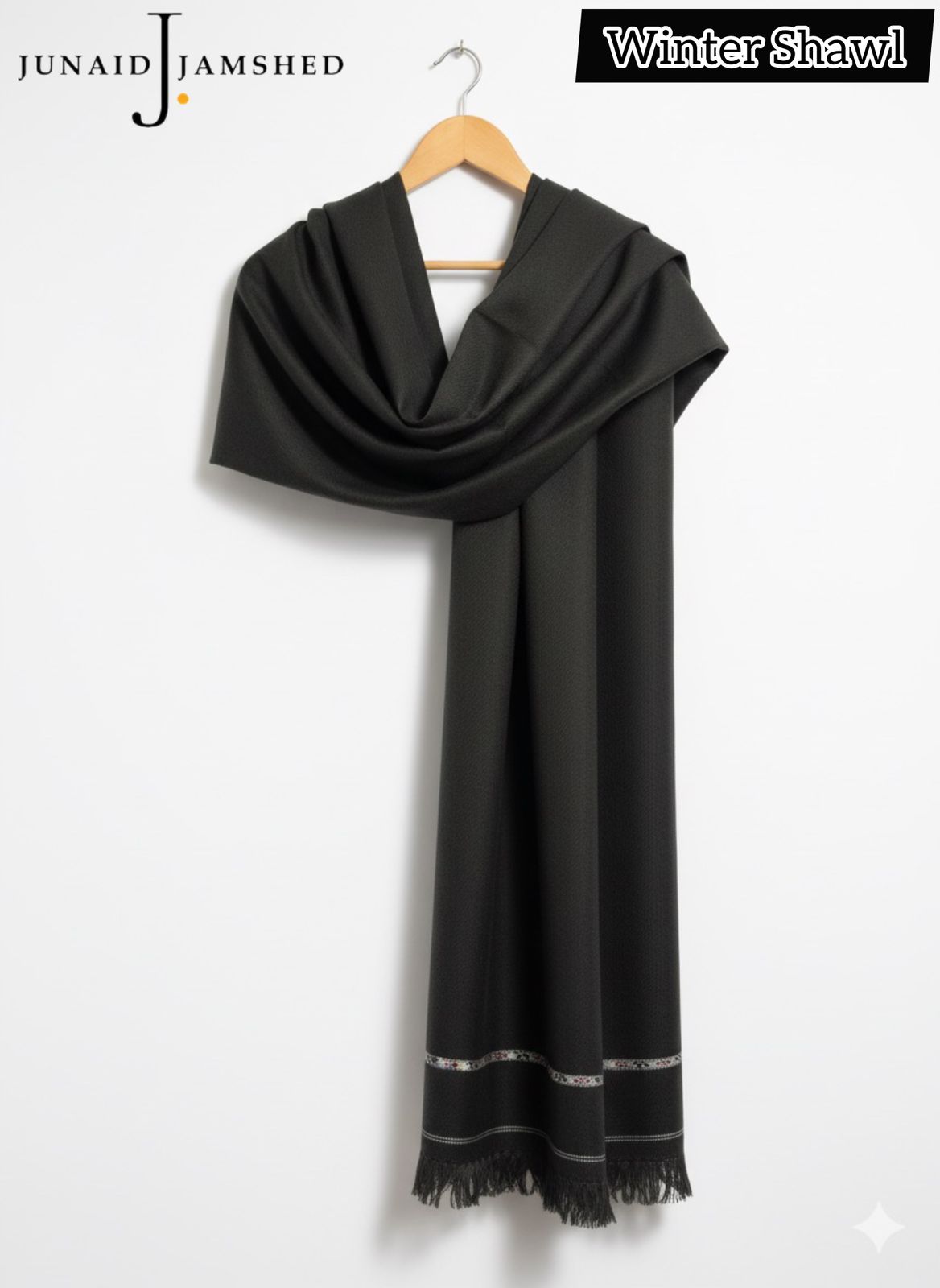 Dark Grey Premium Winter Shawl – Style of Sense